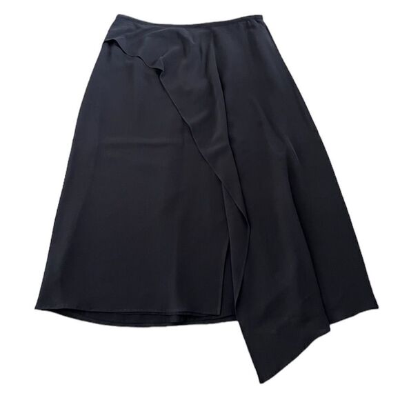 MaxMara NWT Cosmo 100% Silk Midi Wrap Skirt Asymmetrical Made in Italy Size 10 - Picture 1 of 11